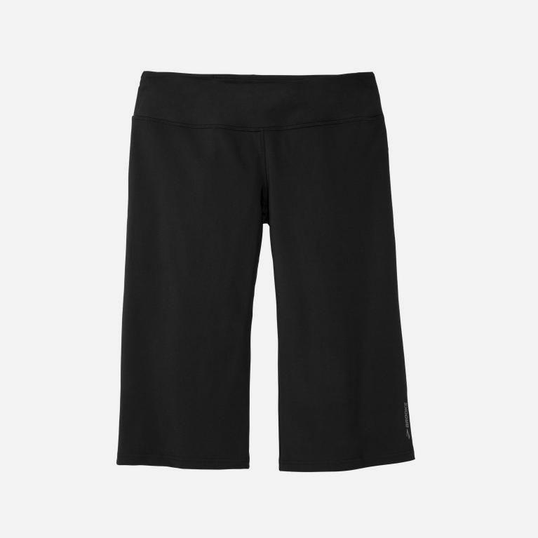 Brooks Venture Capri Womens Running Shorts - Black - Philippines (439768OWL)